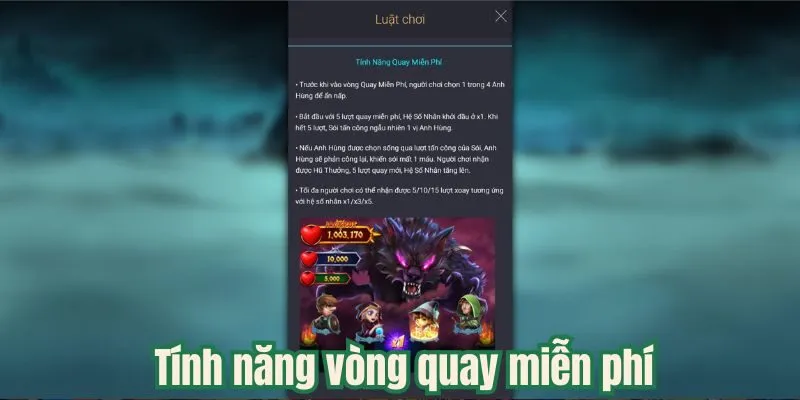 Tính năng vòng quay miễn phí