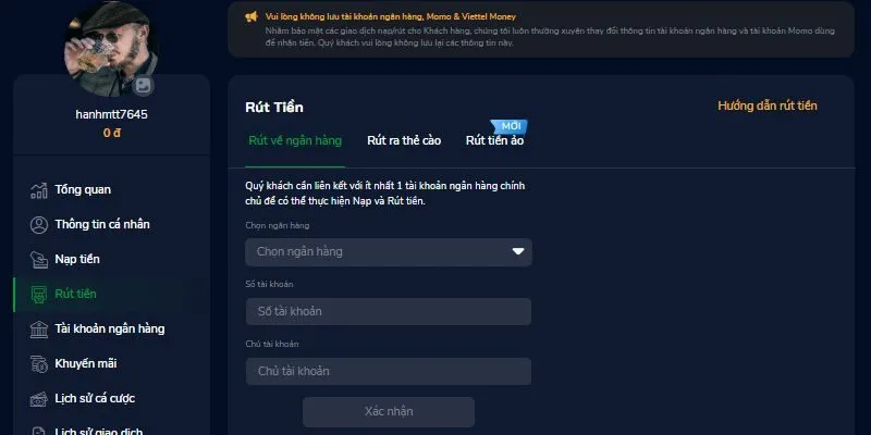 Hệ thống xử lý giao dịch khá nhanh trong vài phút